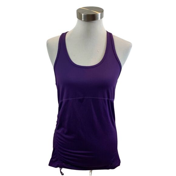 Fabletics Purple Racerback Tank Top One Side‎ Cincher Size Large - Picture 2 of 8
